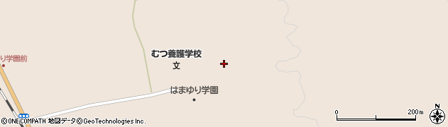 青森県むつ市奥内（栖立場）周辺の地図