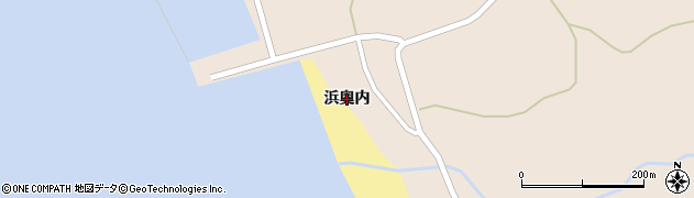 青森県むつ市奥内（浜奥内）周辺の地図