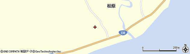 青森県むつ市城ヶ沢後道周辺の地図