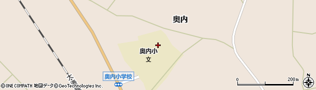 青森県むつ市奥内（中野）周辺の地図