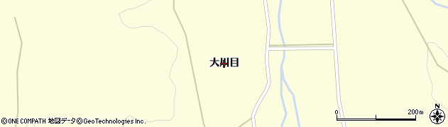 青森県むつ市城ヶ沢（大川目）周辺の地図