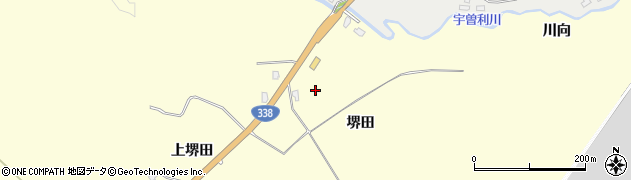青森県むつ市城ヶ沢（堺田）周辺の地図