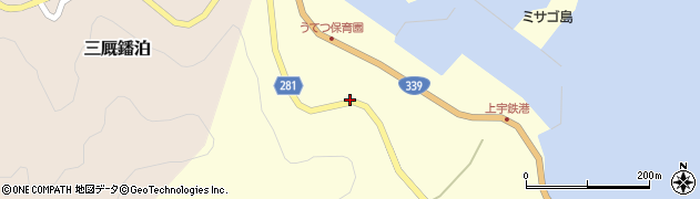 青森県外ヶ浜町（東津軽郡）三厩東風泊周辺の地図