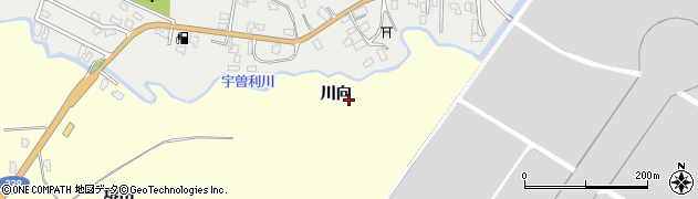 青森県むつ市城ヶ沢（川向）周辺の地図