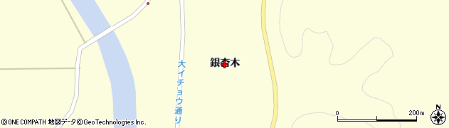 青森県むつ市川内町（銀杏木）周辺の地図