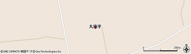 青森県むつ市奥内大室平周辺の地図