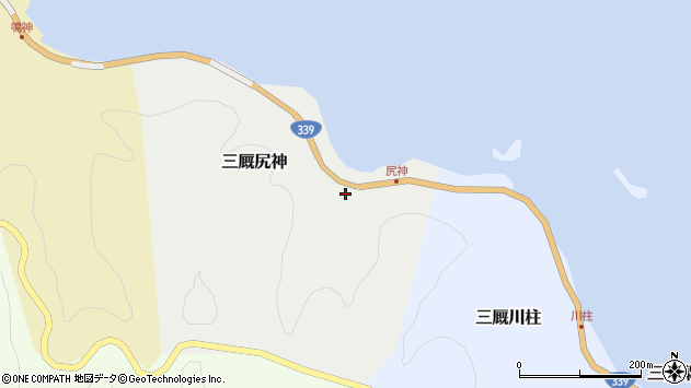 〒030-1716 青森県東津軽郡外ヶ浜町三厩尻神の地図
