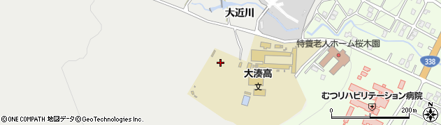 青森県むつ市大湊（大近川）周辺の地図