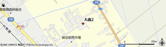 青森県むつ市大曲周辺の地図