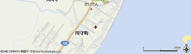 青森県むつ市川守町周辺の地図