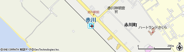 赤川駅周辺の地図