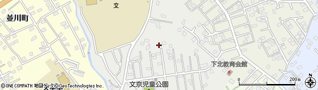 青森県むつ市文京町周辺の地図