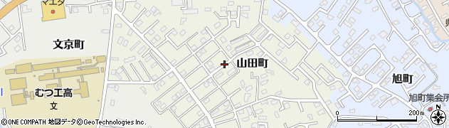 青森県むつ市山田町周辺の地図