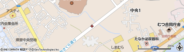 青森県むつ市中央周辺の地図