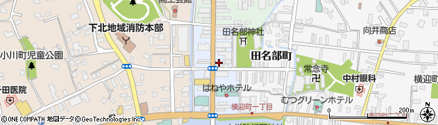 青森県むつ市本町周辺の地図