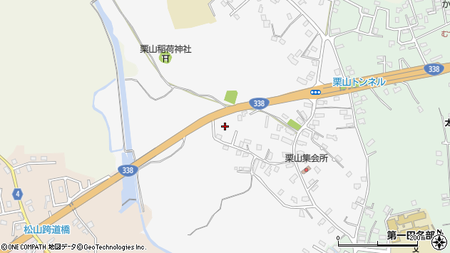 〒035-0036 青森県むつ市栗山町の地図