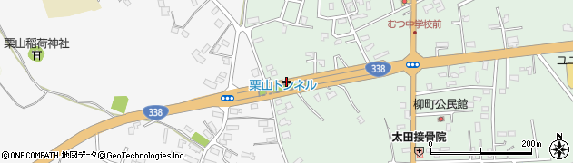 栗山トンネル周辺の地図
