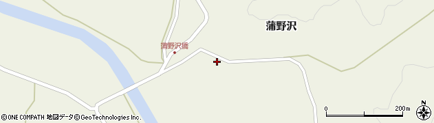青森県東通村（下北郡）蒲野沢（横流）周辺の地図