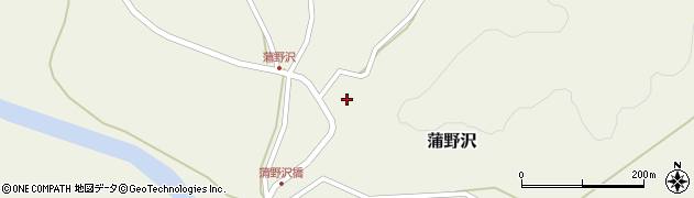 青森県東通村（下北郡）蒲野沢（村中）周辺の地図
