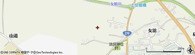 青森県むつ市田名部道向周辺の地図