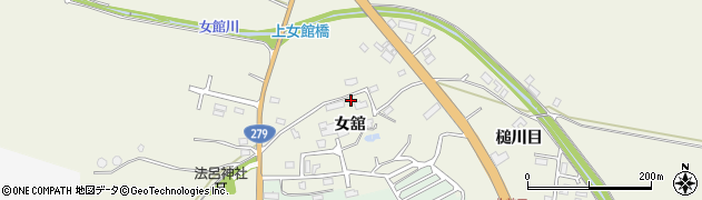 青森県むつ市田名部女舘4周辺の地図