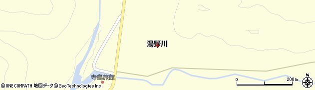 青森県むつ市川内町湯野川周辺の地図