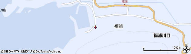 青森県佐井村（下北郡）長後（福浦）周辺の地図