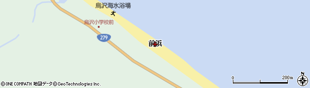青森県むつ市関根（前浜）周辺の地図