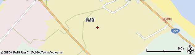 青森県むつ市大畑町正津川高待周辺の地図
