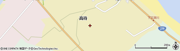 青森県むつ市大畑町正津川（高待）周辺の地図