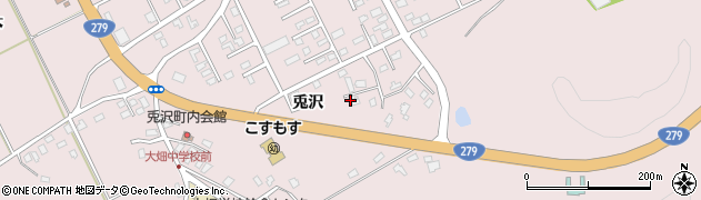 青森県むつ市大畑町（兎沢）周辺の地図