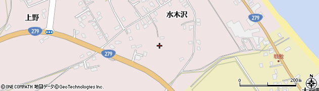 青森県むつ市大畑町（水木沢）周辺の地図