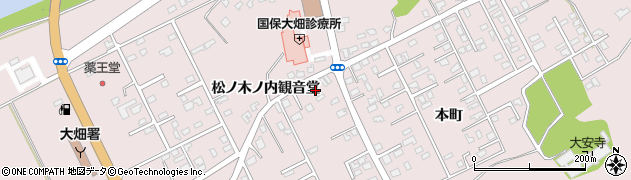 青森県むつ市大畑町（観音堂）周辺の地図