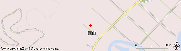 青森県むつ市大畑町（深山）周辺の地図