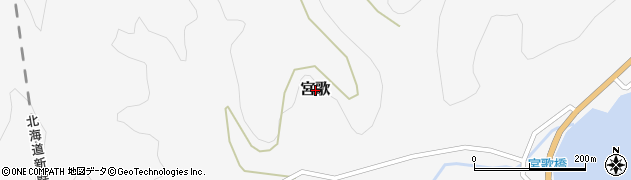 北海道福島町（松前郡）宮歌周辺の地図