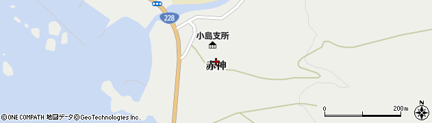 北海道松前町（松前郡）赤神周辺の地図