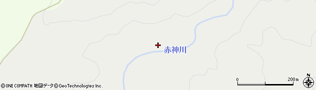 赤神川周辺の地図