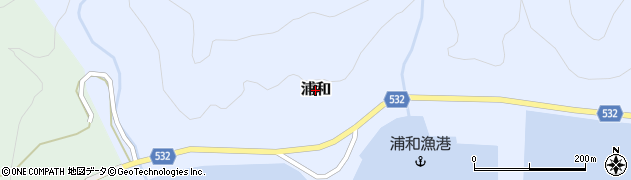 北海道福島町（松前郡）浦和周辺の地図