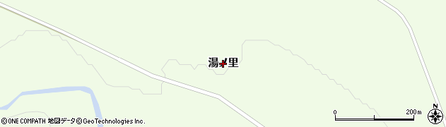 北海道知内町（上磯郡）湯ノ里周辺の地図