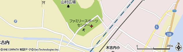 木古内町役場　木古内町中央公民館周辺の地図