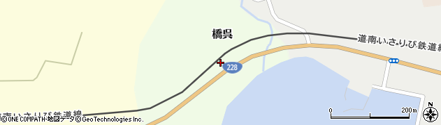 北海道木古内町（上磯郡）橋呉周辺の地図