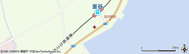 釜谷簡易郵便局周辺の地図