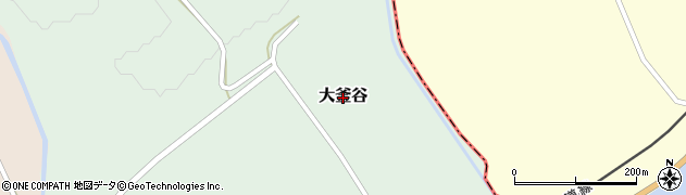 北海道木古内町（上磯郡）大釜谷周辺の地図