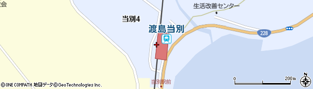 渡島当別駅周辺の地図