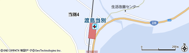 渡島当別郵便局周辺の地図