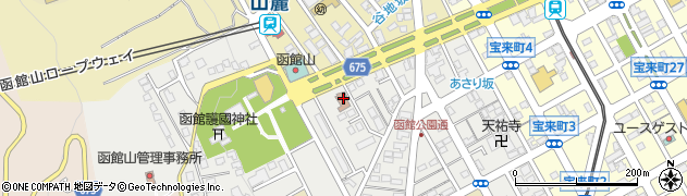 函館市公民館周辺の地図