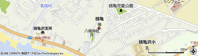北海道函館市銭亀町周辺の地図