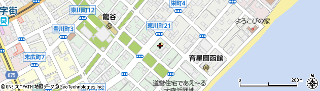 セブンイレブン函館東川町店周辺の地図