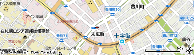 北海道函館市末広町周辺の地図