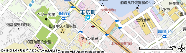 函館市役所　教育委員会学校教育部市立函館博物館郷土資料館周辺の地図
